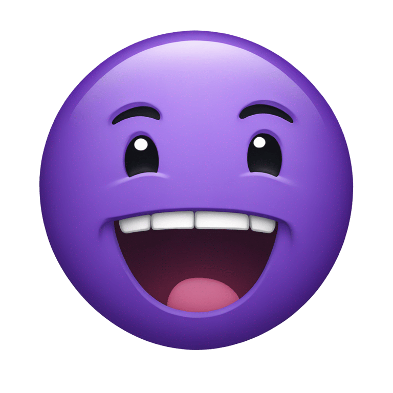 genmoji：A purple cry laughing