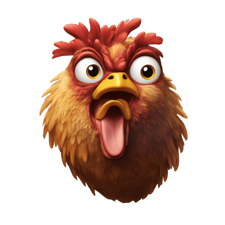 絵文字：A terrifying chicken
