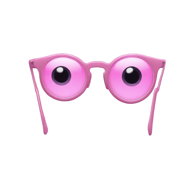 絵文字：Pink eye glasses