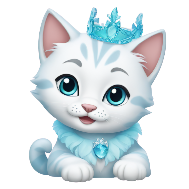 genmoji : Prince chaton inspiré par Elsa