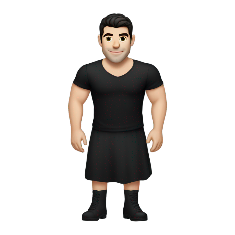 genmoji：马克斯·格林菲尔德穿着黑色连衣裙