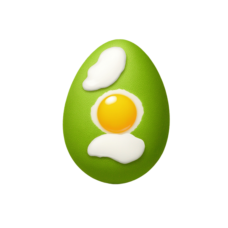 絵文字：egg smiley with matcha