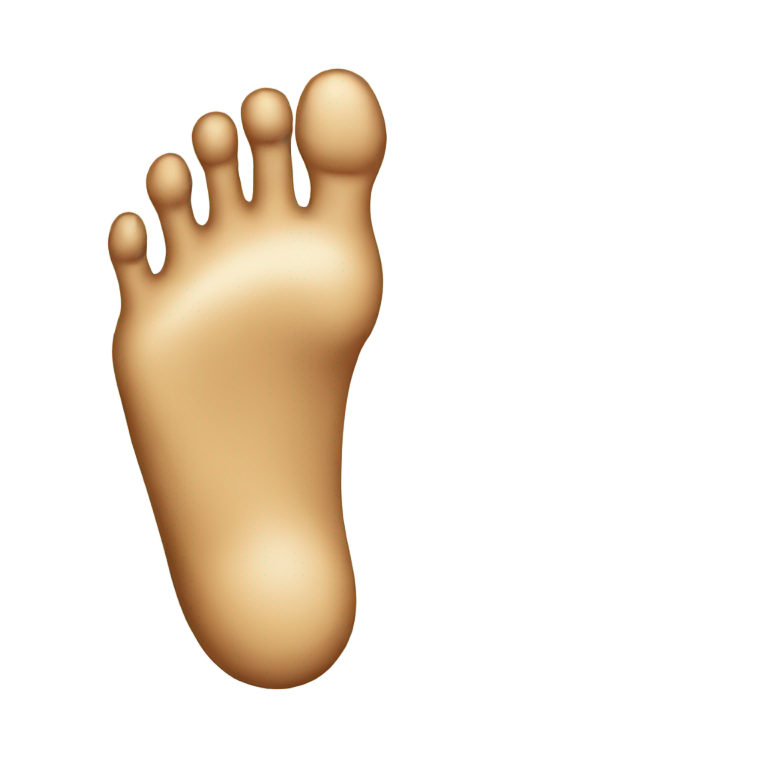 絵文字：足が頭の上