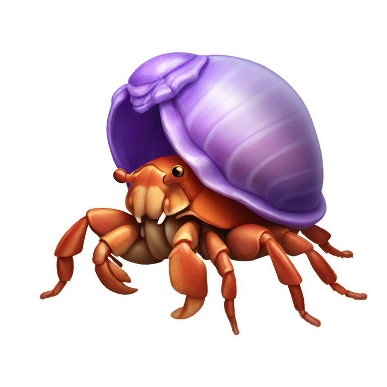 genmoji : Crabe ermite pince-pourpre