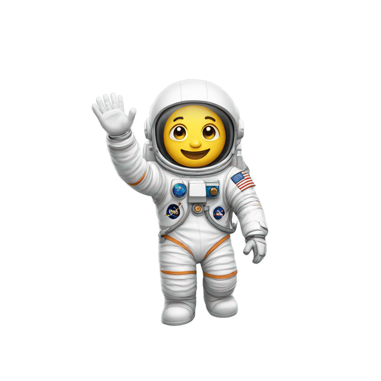 絵文字：宇宙飛行士が手を振る