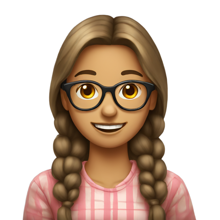 genmoji：龅牙书呆子女孩