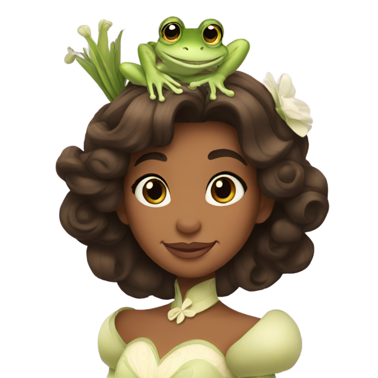 genmoji: princess and the frog