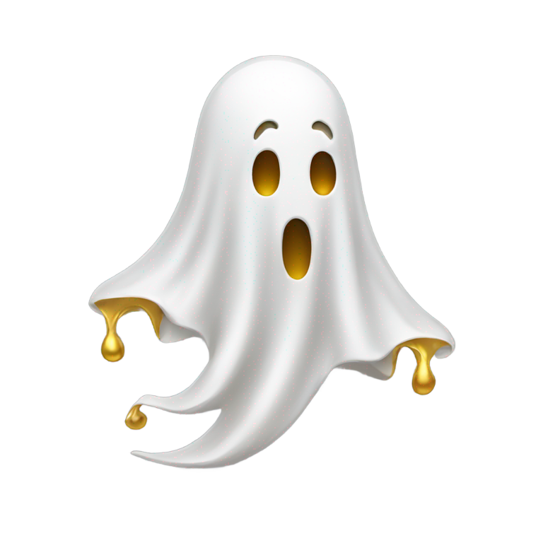 genmoji : Fantôme mais en or