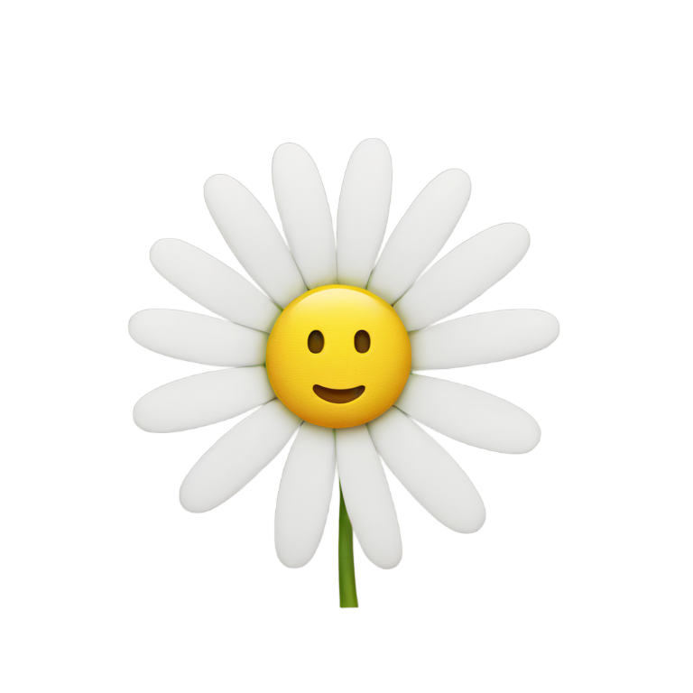 絵文字：花びらが一枚欠けたデイジー