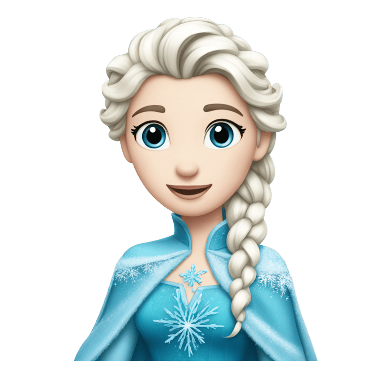 genmoji：Blue snowy letter 'A' elsa