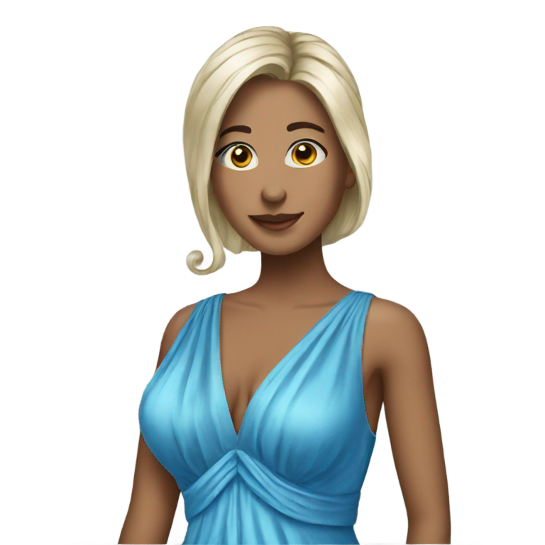 genmoji: blue gown