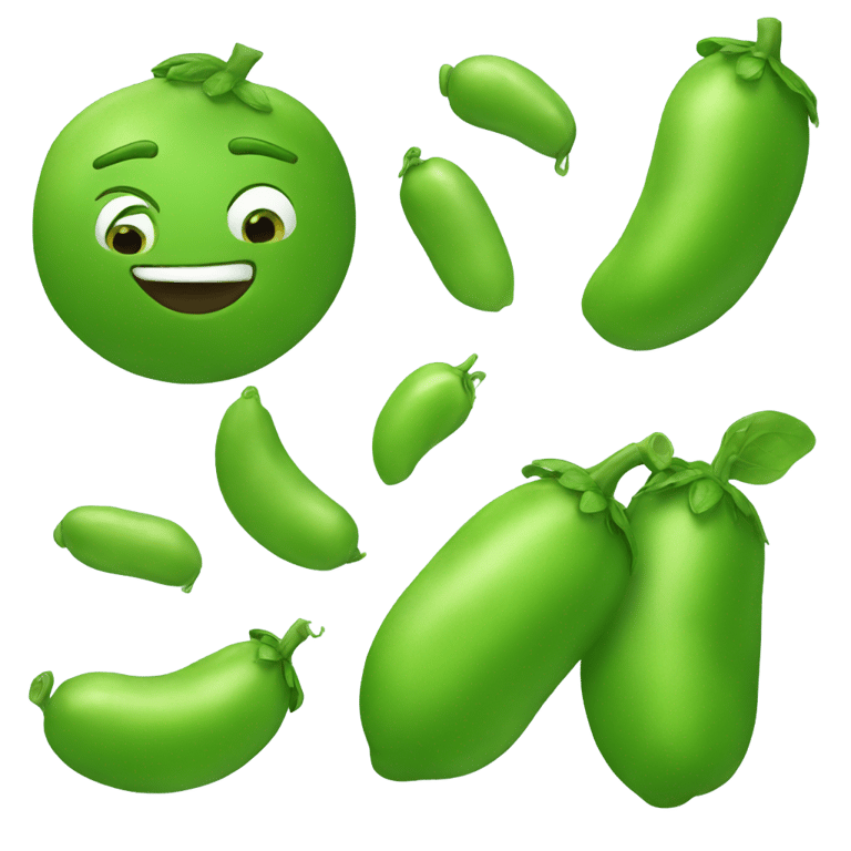genmoji : Pea superhero