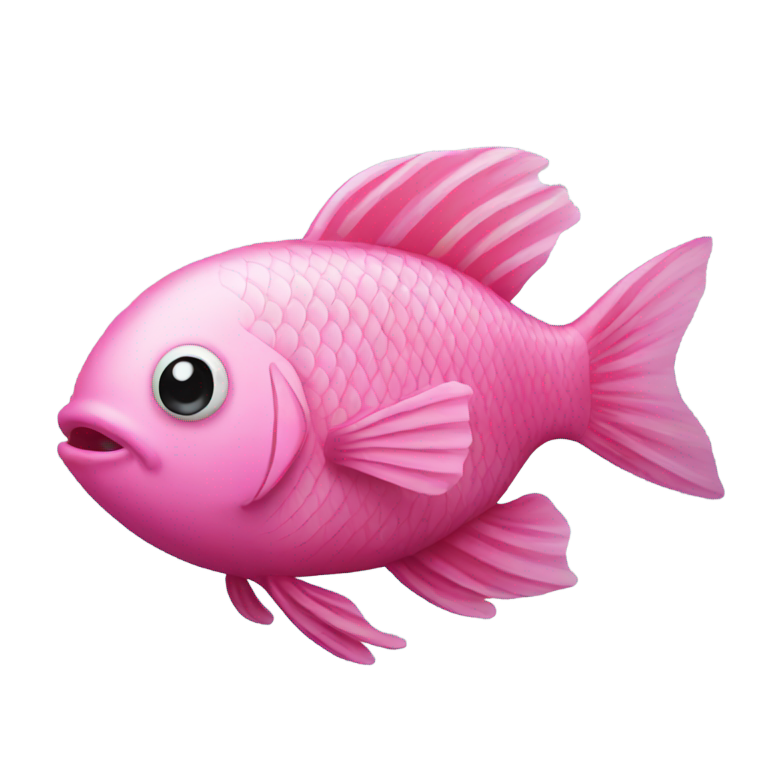 絵文字：ピンクの魚