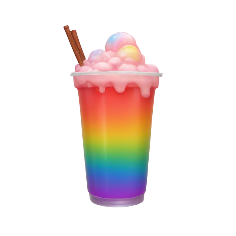 genmoji: Rainbow boba