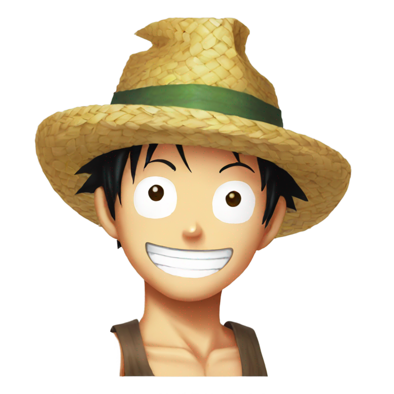 genmoji : Chapeau de paille Luffy