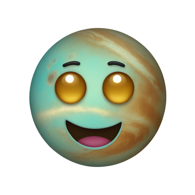 genmoji : Planète Vénus avec un visage