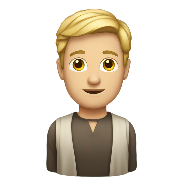 genmoji: white man wearing a dress