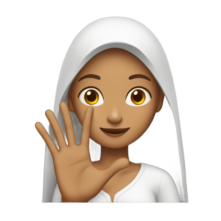 genmoji: woman with long fingers