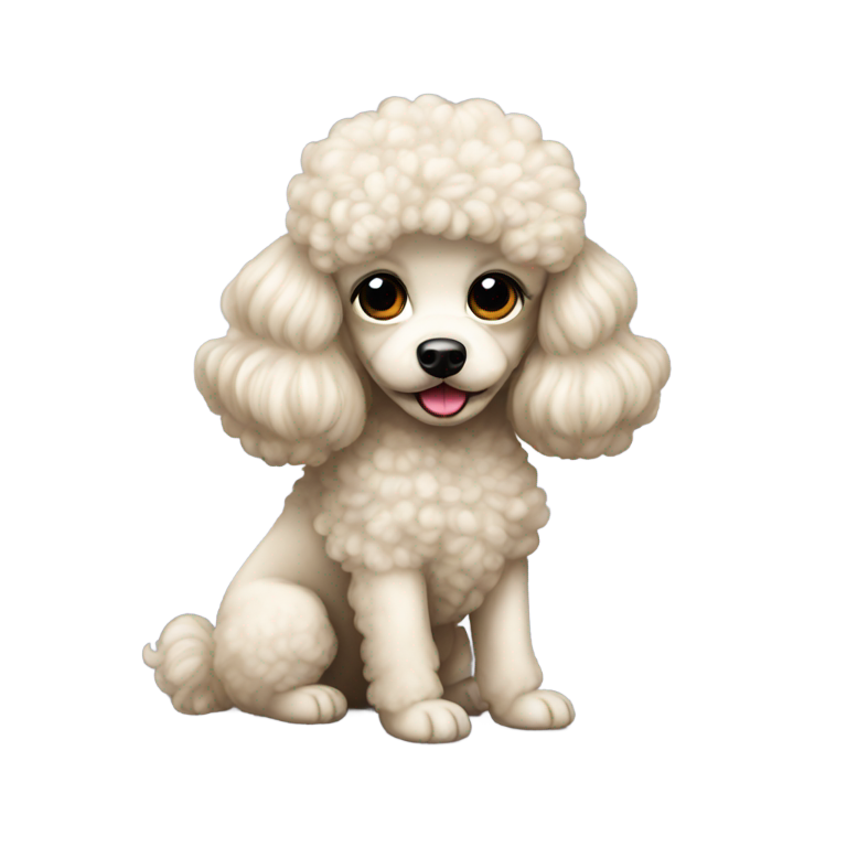 genmoji：一只法西斯小贵宾犬