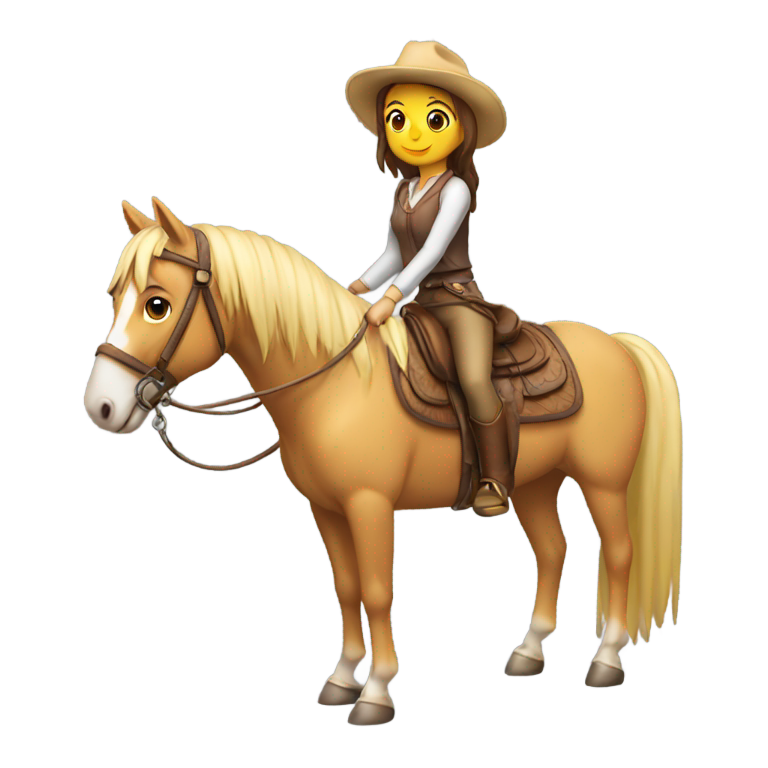 genmoji：Chica a caballo foto