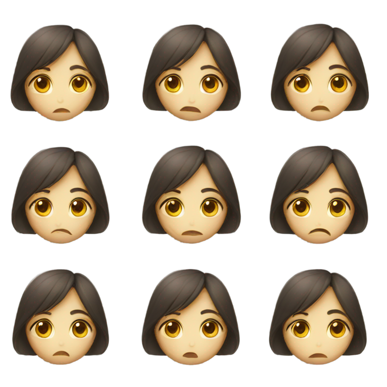 genmoji：一个嘴巴被拉链和锁代替的非常悲伤的女孩