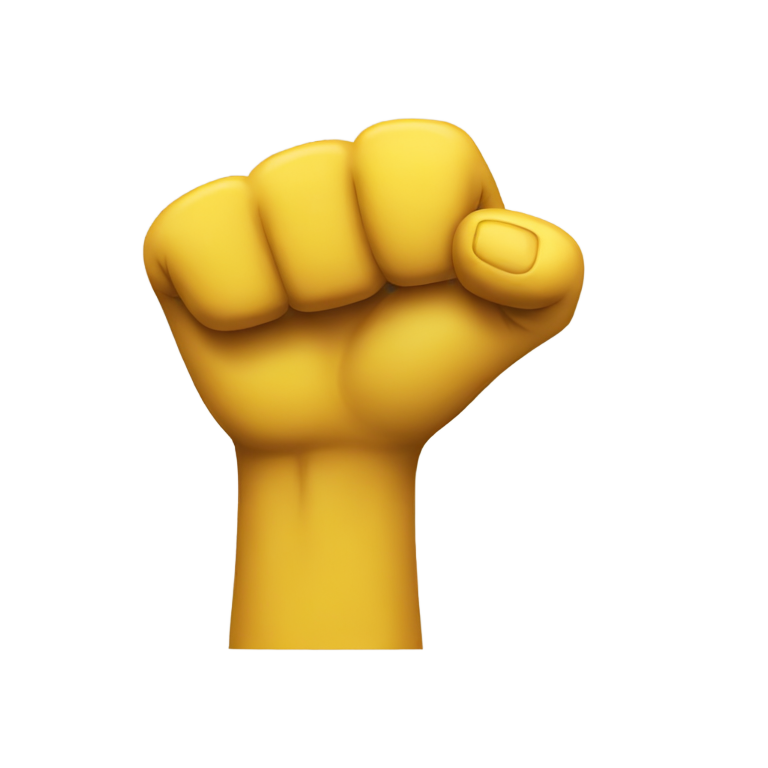 genmoji: angry default yellow emoji with fists