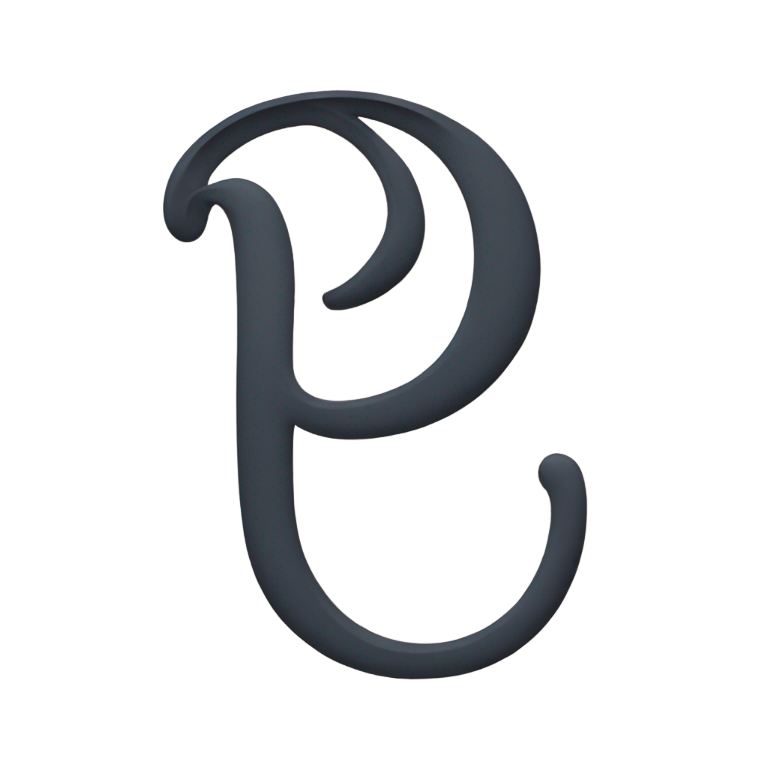 genmoji: Cursive letter p