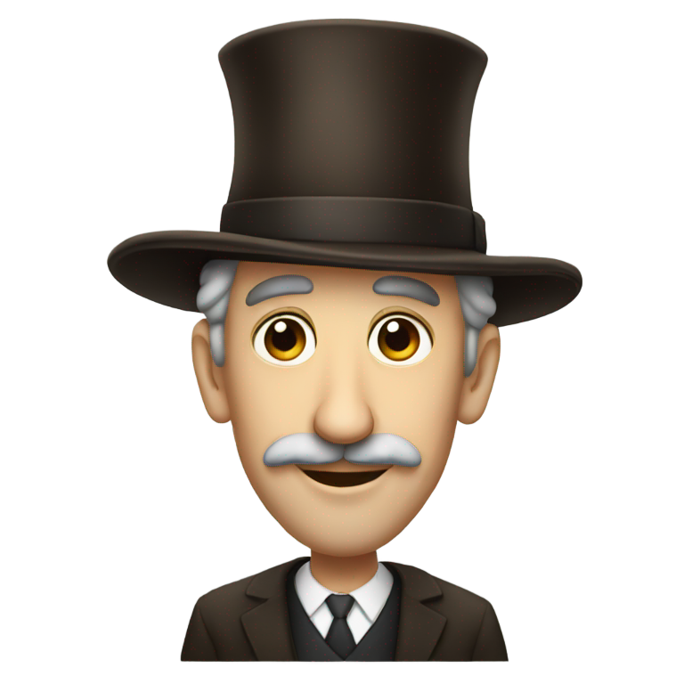 genmoji: A jewish man with a very very very long nose,  and a jewish hat