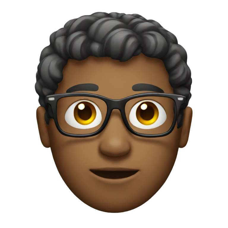 genmoji : Jeune génie créatif avec lunettes
