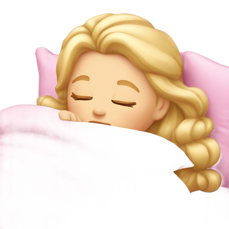 genmoji : Princesse blonde endormie