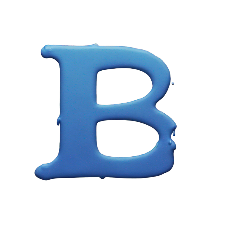 絵文字：フラッグ絵文字に青いペンキで描かれた「B」の文字