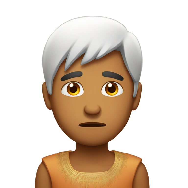 genmoji：伤心的印度男人流泪
