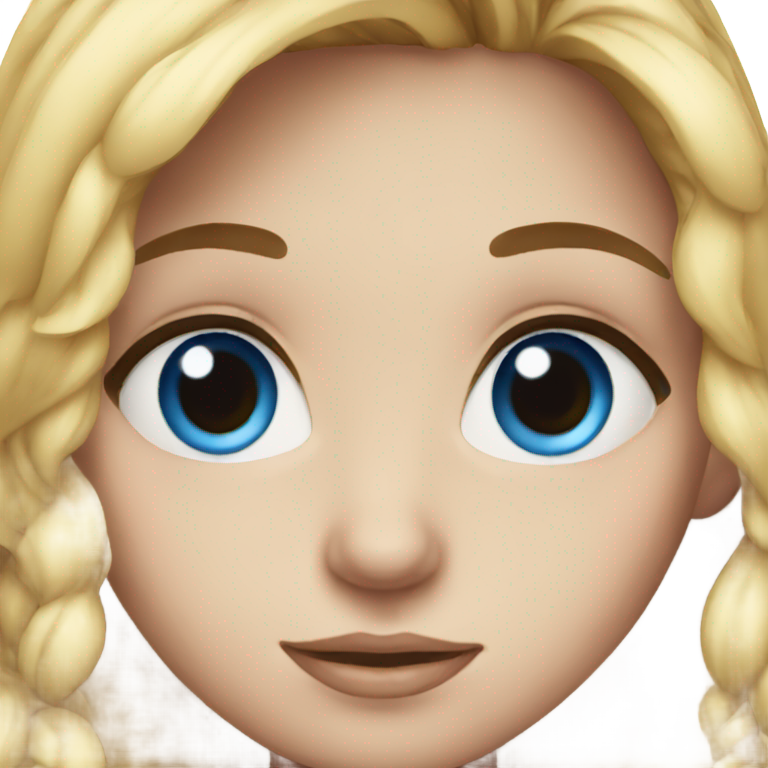genmoji: girl with blue eyes