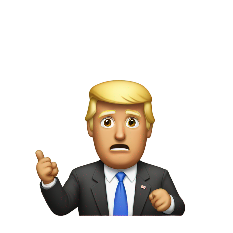 genmoji : Donald Trump disant "Vous êtes viré"