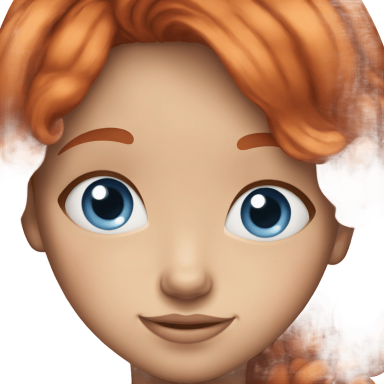 genmoji：红发蓝眼点点的女孩