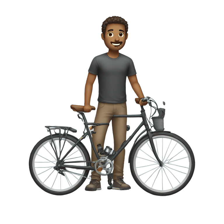 genmoji：一名骑自行车的男性