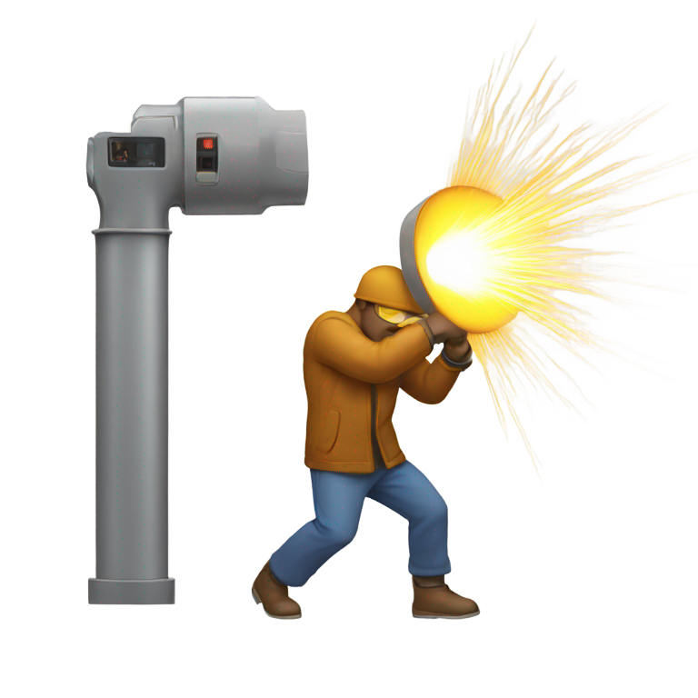genmoji: A man firing a electric attakc