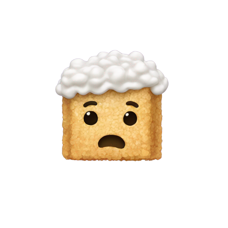 prompt: "Gâteau de riz croquant sans visage"