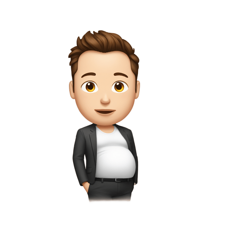 genmoji : Pregnant Elon Musk