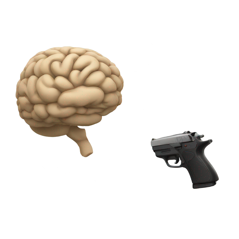 genmoji: Speech, Brain, Explosion, Gun