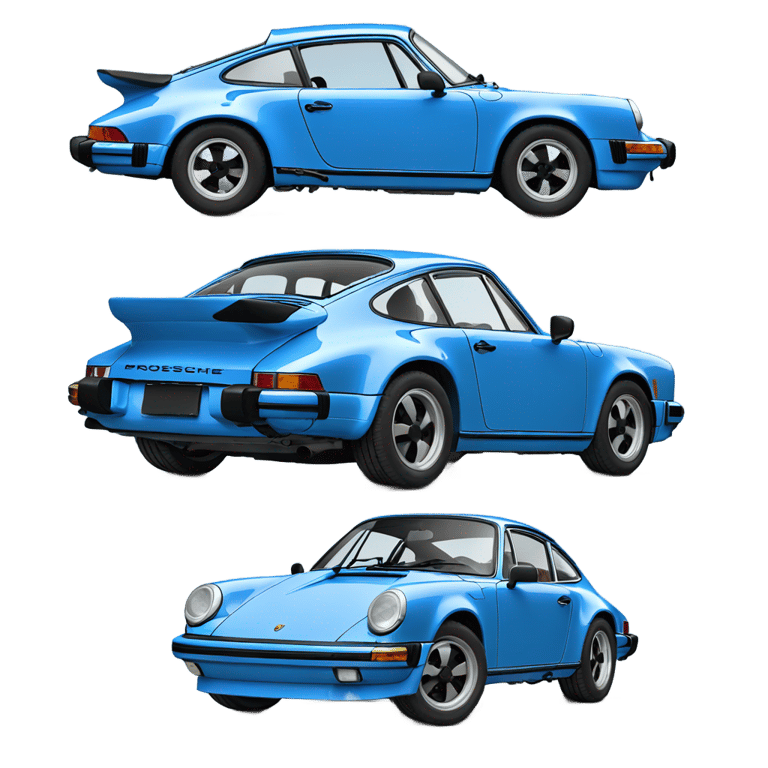 genmoji：蓝色1976年保时捷911