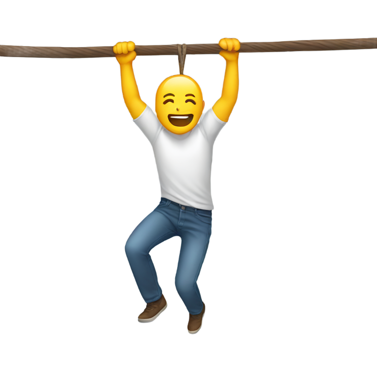 genmoji : Un homme se pendant