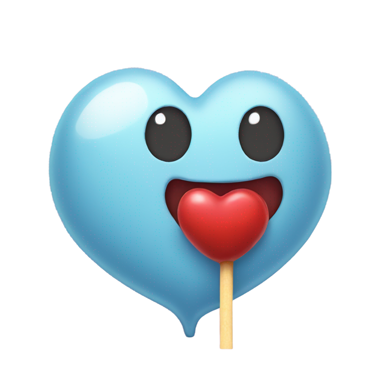 genmoji : Émoji cœur léchant une sucette