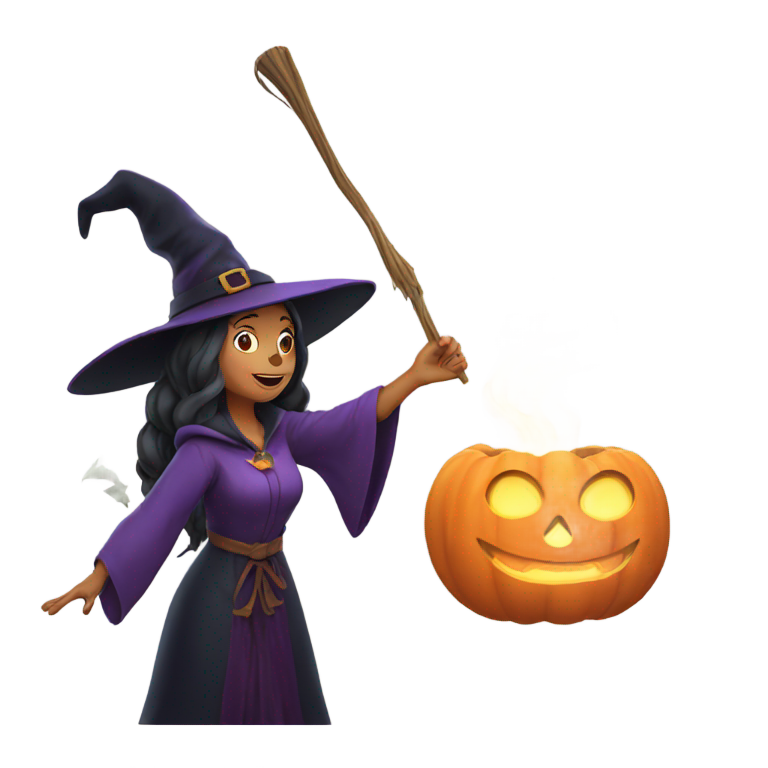 genmoji: witch casting a spell