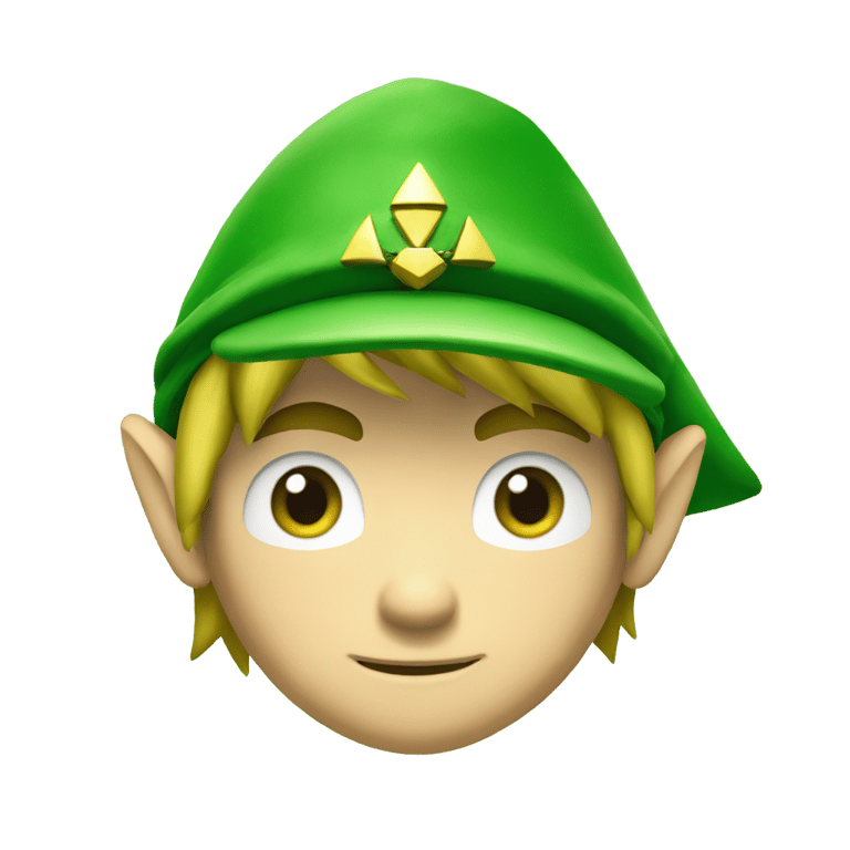 genmoji: Link from legend of Zelda with his green hat on