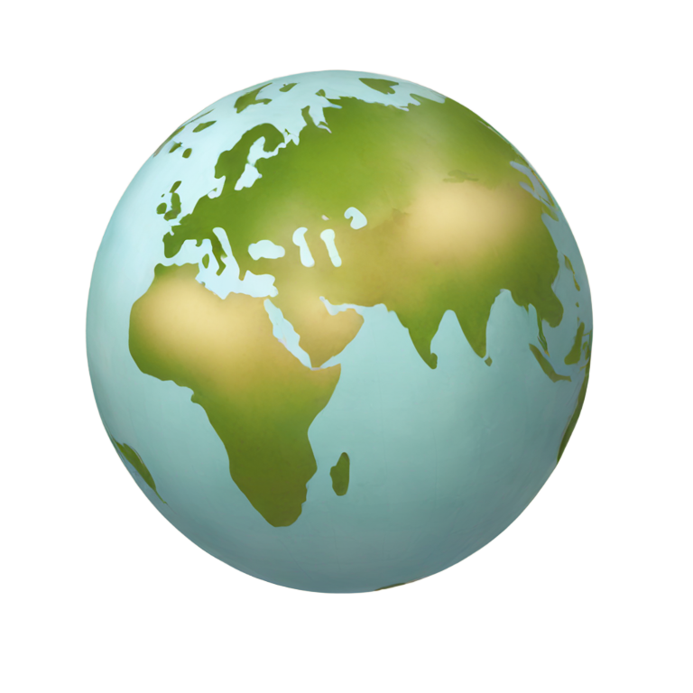 A world map on the globe Emoji Free Download | Genmoji Online