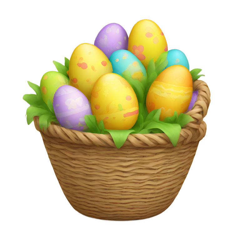 genmoji : Panier de Pâques