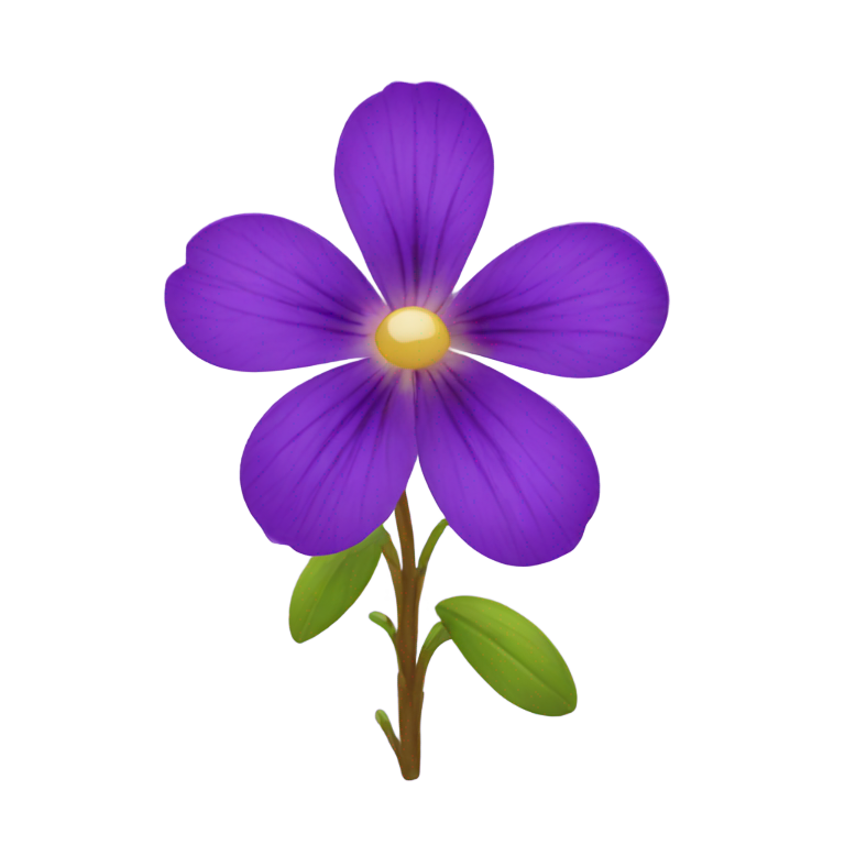 genmoji : Fleur de violette boisée