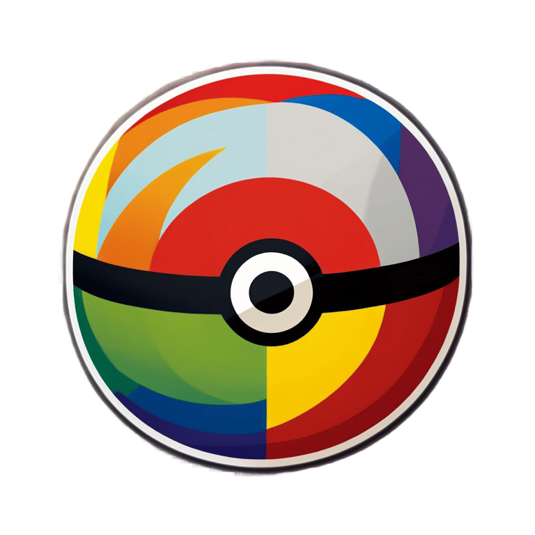 genmoji: Rainbow Pokémon ball