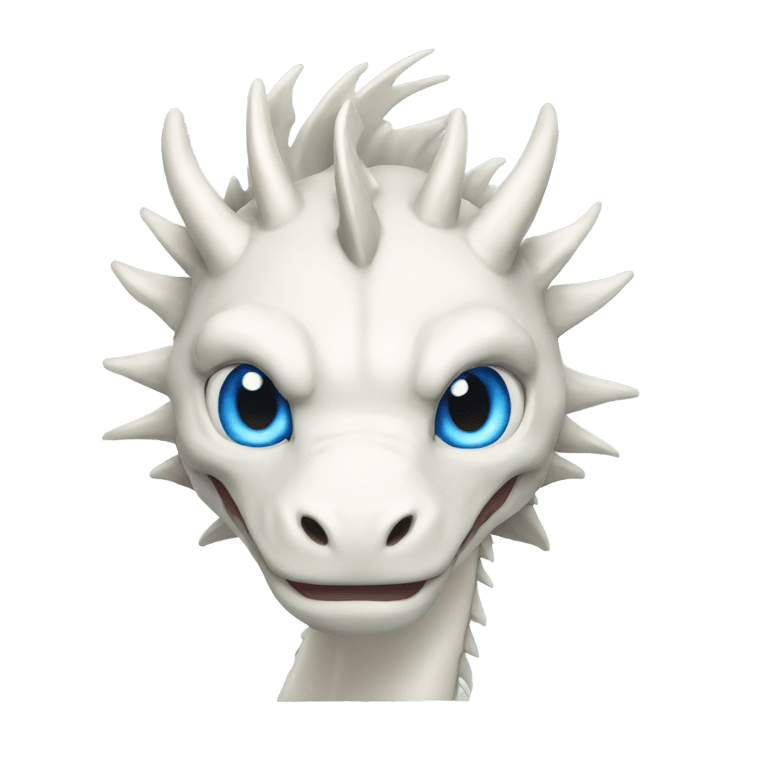 genmoji：蓝眼白龙